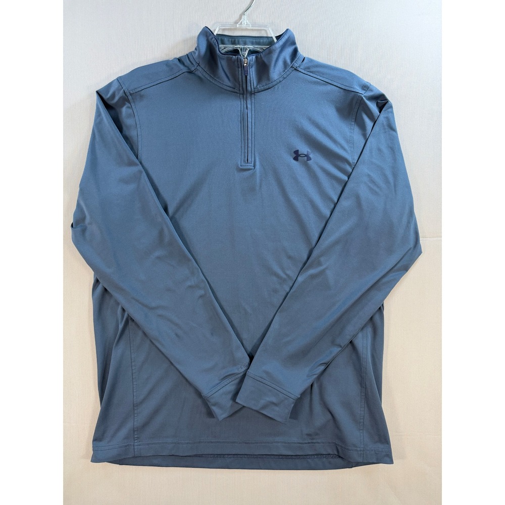 Under Armour Golf Storm Quarter Zip Pullover Mens Medium Blue 1389864 Loose Fit